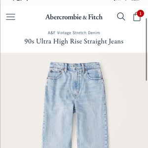 90’s ultra high rise straight jeans
